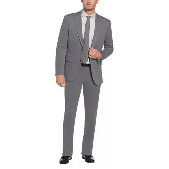 Perry Ellis NWT Regular Fit Knit Suit Jacket Felt Grey 42 Regular - Picture 5 of 7